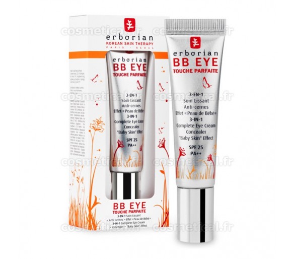 BB Eye Touche Parfaite Erborian - Soin lissant anticerne  effet peau de bébé - Tube 15ml